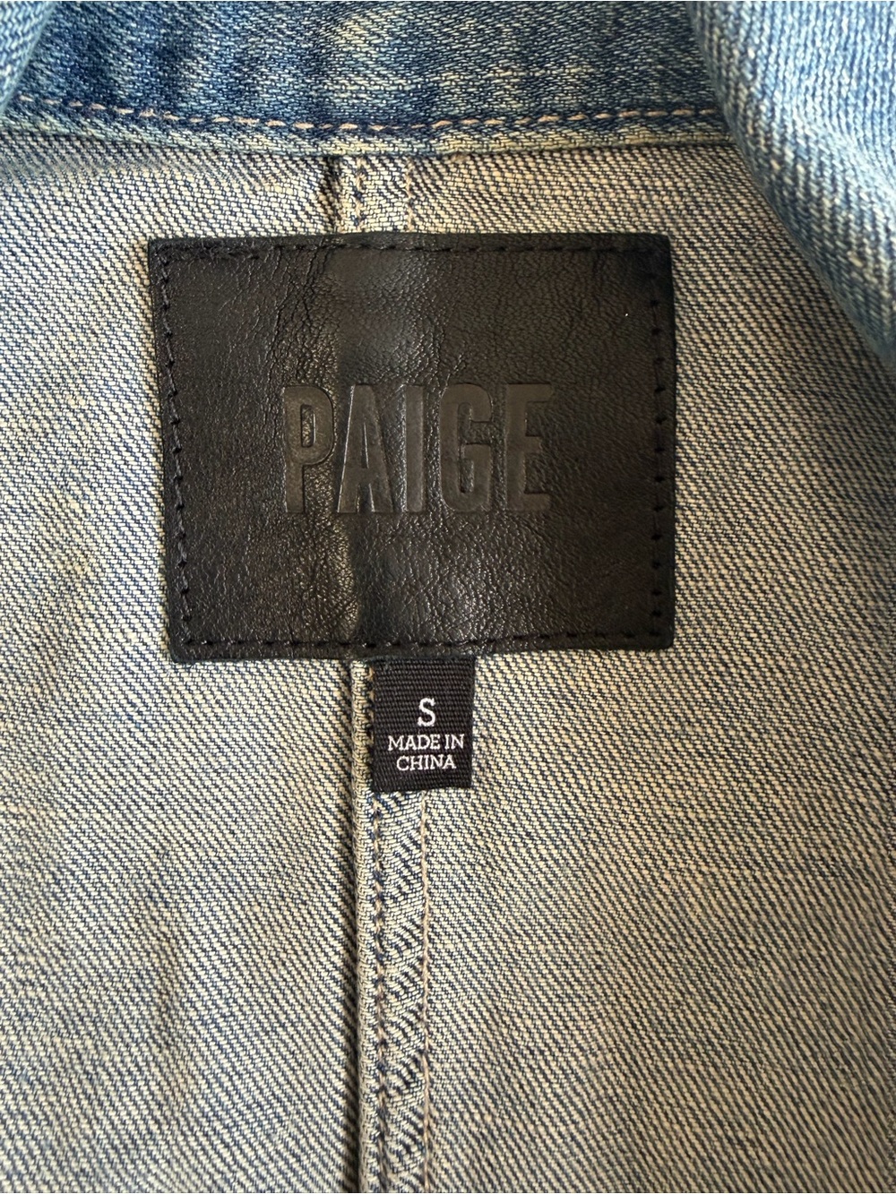 Paige Denim Vest Small Women’s Full Zipper Collared Blue - Picture 2 of 12